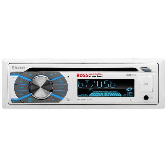 Boss Audio MR508UABW Single-DIN CD-USB-SD-MP3-WMA-AM-FM Receiver w-Bluetooth [MR508UABW] - Boss Audio