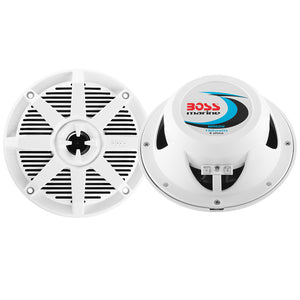 Boss Audio MR52W 5.25" 2-Way 150W Marine Speaker - White - Pair [MR52W] - Boss Audio