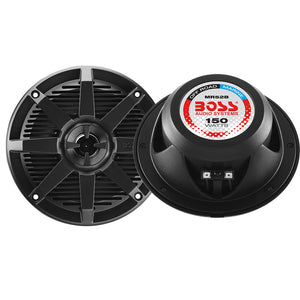 Boss Audio MR52B 5.25" 2-Way 150W Marine Full Range Speaker - Black - Pair [MR52B] - Boss Audio