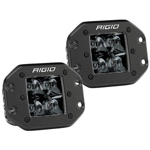 RIGID Industries D-Series PRO Flush Mount - Spot LED - Midnight Edition - Pair - Black [212213BLK] - RIGID Industries