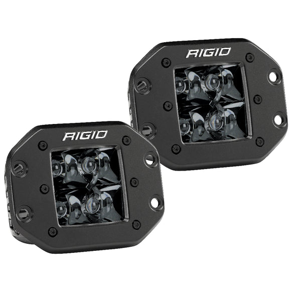 RIGID Industries D-Series PRO Flush Mount - Spot LED - Midnight Edition - Pair - Black [212213BLK] - RIGID Industries