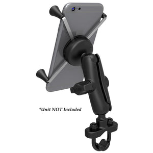 RAM Mount Handlebar Rail Mount w-Zinc Coated U-Bolt Base  Universal X-Grip Large Phone-Phablet Cradle [RAM-B-149Z-UN10U] - RAM Mounting Systems