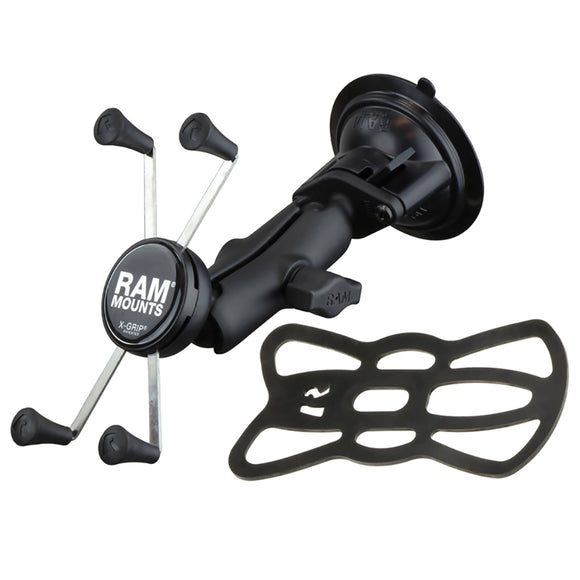 RAM Mount Twist-Lock Suction Cup Mount w-Universal X-Grip Large Phone-Phablet Cradle [RAM-B-166-UN10U] - RAM Mounting Systems