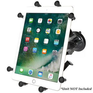 RAM Mount Twist-Lock Suction Cup Mount w-Universal X-Grip Cradle for 10" Large Tablets [RAM-B-166-UN9U] - RAM Mounting Systems