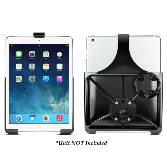 RAM Mount EZ-Rollr Model Specific Cradle w-Round Base Adapter for the iPad 5th Generation, Apple iPad Air 1-2  iPad Pro 9.7 [RAM-B-202-AP17U] - RAM Mounting Systems