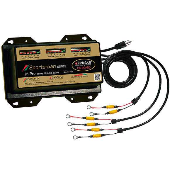 Dual Pro Sportsman Series Battery Charger - 30A - 3-10A-Banks - 12V-36V [SS3] - Dual Pro