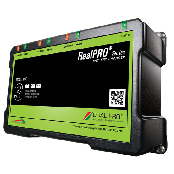 Dual Pro RealPRO Series Battery Charger - 18A - 3-6A-Banks - 12V-36V [RS3] - Dual Pro