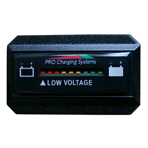 Dual Pro Battery Fuel Gauge - DeltaView Link Compatible - Rectangle - 12V System (1-12V Battery, 2-6V Batteries) [BFGWOVR12V] - Dual Pro