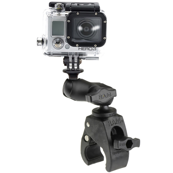 RAM Mount Small Tough-Claw Base w-Short Double Socket Arm  GoPro-Action Camera Mount [RAM-B-400-A-GOP1U] - RAM Mounting Systems