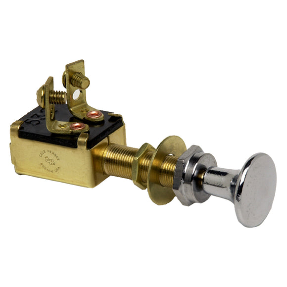 Cole Hersee Push Pull Switch SPST Off-On 2 Screw [M-628-BP]