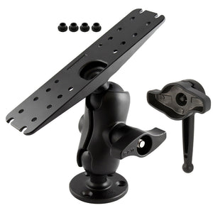 Ram Mount D Size 2.25" Ball Mount w-11" X 3" Rectangle Plate, 3.68" Round Plate and Hi-Torq Wrench [RAM-D-111-C-KNOB9H] - RAM Mounting Systems
