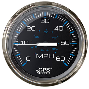 Faria Chesepeake Black SS 4" Studded Speedometer - 60MPH (GPS) [33749] - Faria Beede Instruments