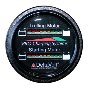 Dual Pro Battery Fuel Gauge - Marine Dual Read Battery Monitor - 12V-24V System - 15 Battery Cable [BFGWOM1524V-12V] - Dual Pro