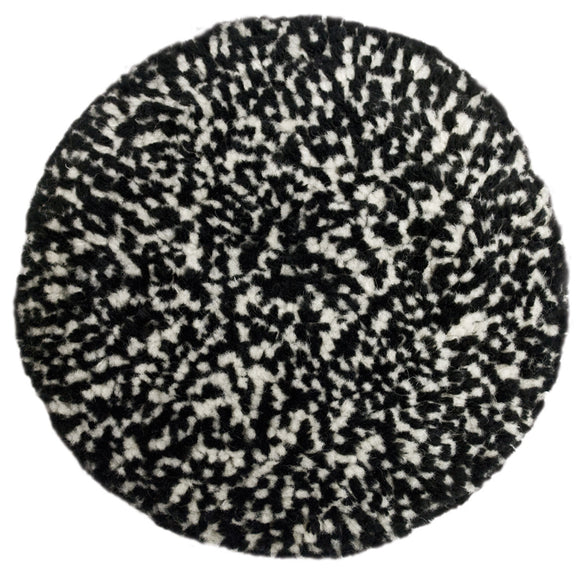 Presta Wool Compounding Pad - Black  White Heavy Cut - *Case of 12* [890146CASE]