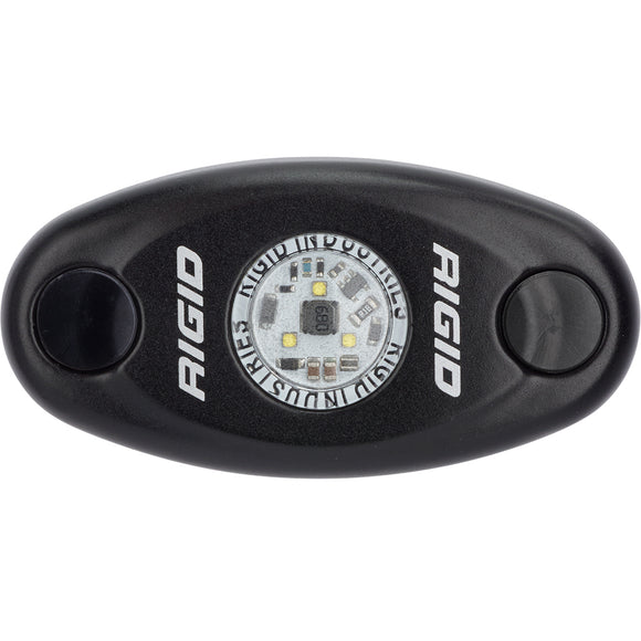 RIGID Industries A-Series Black Low Power LED Light - Single - Amber [480343] - RIGID Industries