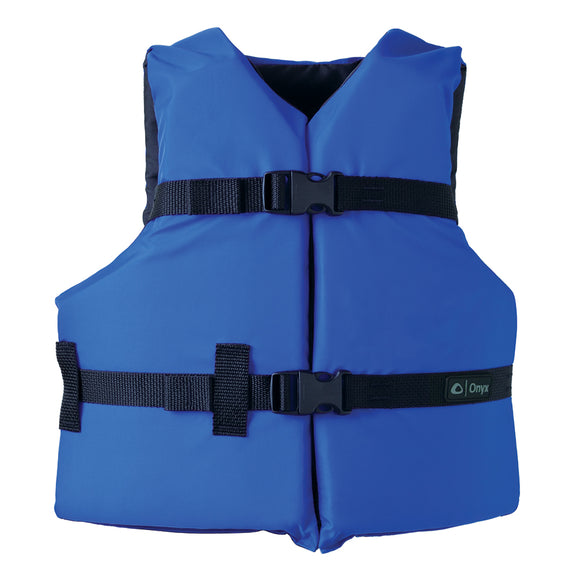 Onyx Nylon General Purpose Life Jacket - Youth 50-90lbs - Blue [103000-500-002-12] - Onyx Outdoor