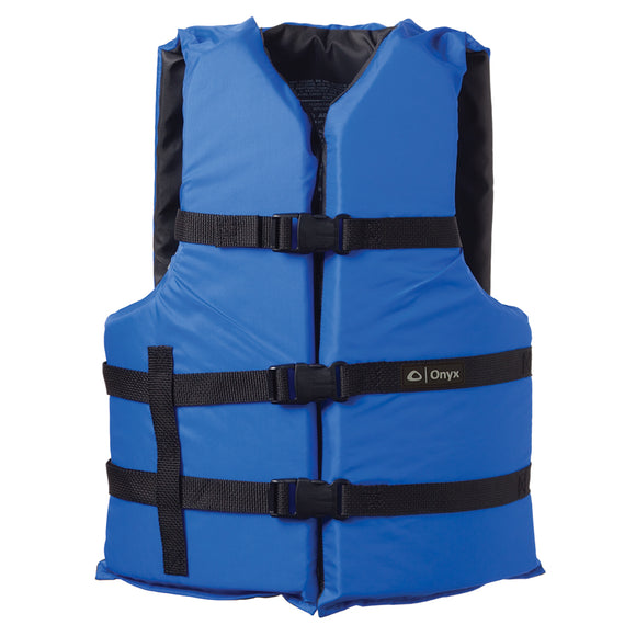Onyx Nylon General Purpose Life Jacket - Adult Oversize - Blue [103000-500-005-12] - Onyx Outdoor