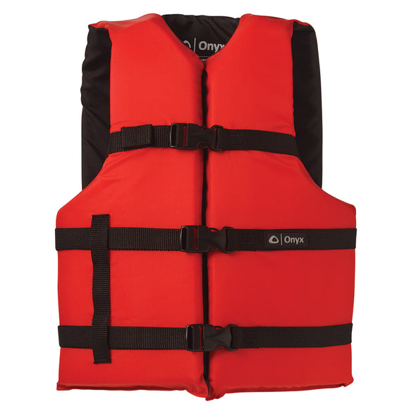Onyx Nylon General Purpose Life Jacket - Adult Oversize - Red [103000-100-005-12] - Onyx Outdoor
