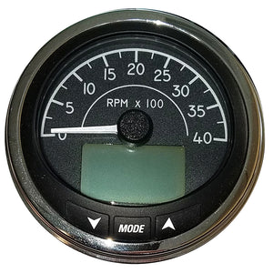Faria 4" Tachometer (4000 RPM) J1939 Compatible w-o Pressure Port - Euro Black w-Stainless Steel Bezel [MGT059] - Faria Beede Instruments