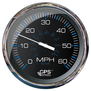 Faria 5" Speedometer (60 MPH) GPS (Studded) Chesapeake Black w-Stainless Steel [33761] - Faria Beede Instruments
