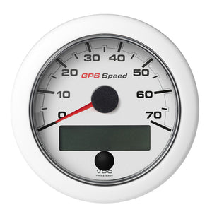 VDO 3-3-8" (85mm) OceanLink GPS Speedometer 0-70 - White Dial  Bezel [A2C1352090001] - VDO