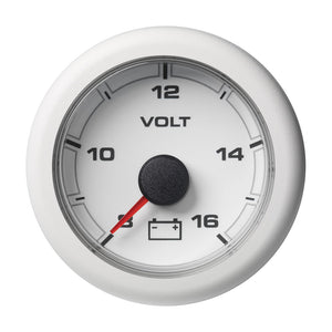 VDO 2-1-16" (52MM) OceanLink Battery Voltage 8-16 V White Dial  Bezel [A2C1066110001] - VDO