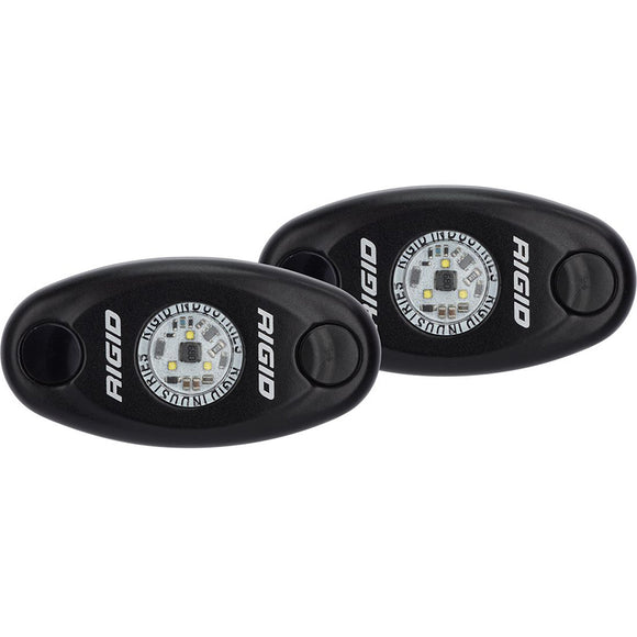 RIGID Industries A-Series Black Low Power LED Light Pair - Blue [482053] - RIGID Industries