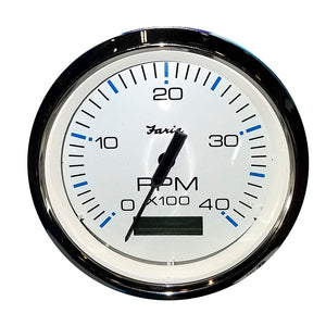Faria 4" Tachometer w-Hourmeter (4000 RPM) (Diesel) Mech. Takeoff  Var. Ratio Alt [33834] - Faria Beede Instruments