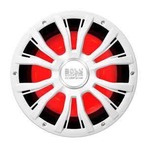 Boss Audio MRG10W 10" Marine 800W Subwoofer w-Multicolor Lighting - White [MRGB10W] - Boss Audio