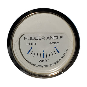 Faria 2" Rudder Angle Indicator - Chesapeake White w-Stainless Steel Bezel [13822] - Faria Beede Instruments