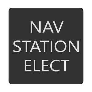 Blue Sea 6520-0321 Square Format Nav Station Elect Label [6520-0321]