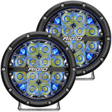 RIGID Industries 360-Series 6" LED Off-Road Fog Light Drive Beam w-Blue Backlight - Black Housing [36207] - RIGID Industries