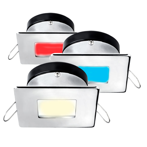 i2Systems Apeiron A1120 Spring Mount Light - Square/Round - Red, Warm White  Blue - Polished Chrome [A1120Z-12HCE]