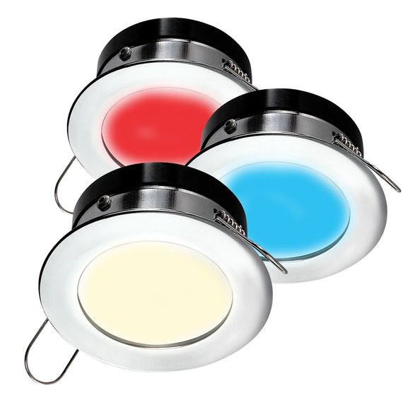 i2Systems Apeiron A1120 Spring Mount Light - Round - Red, Warm White  Blue - Brushed Nickel [A1120Z-41HCE]
