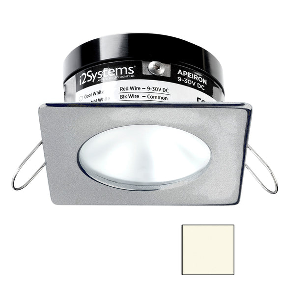 i2Systems Apeiron PRO A503 - 3W Spring Mount Light - Square/Round - Neutral White - Brushed Nickel Finish [A503-42BBD]