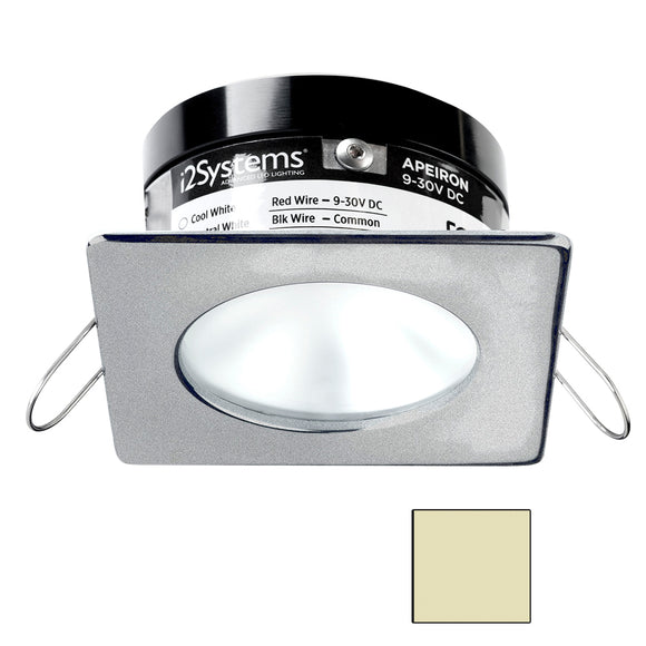 i2Systems Apeiron PRO A503 - 3W Spring Mount Light - Square/Round - Warm White - Brushed Nickel Finish [A503-42CBBR]
