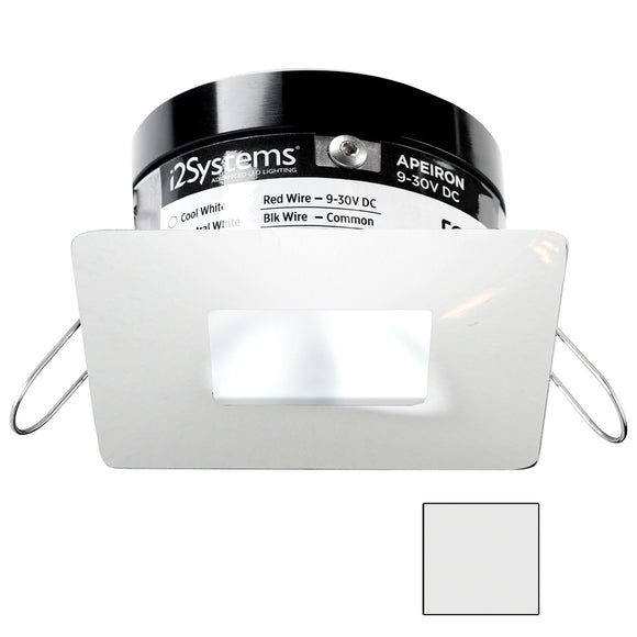 i2Systems Apeiron PRO A503 - 3W Spring Mount Light - Square/Square - Cool White - White Finish [A503-34AAG]