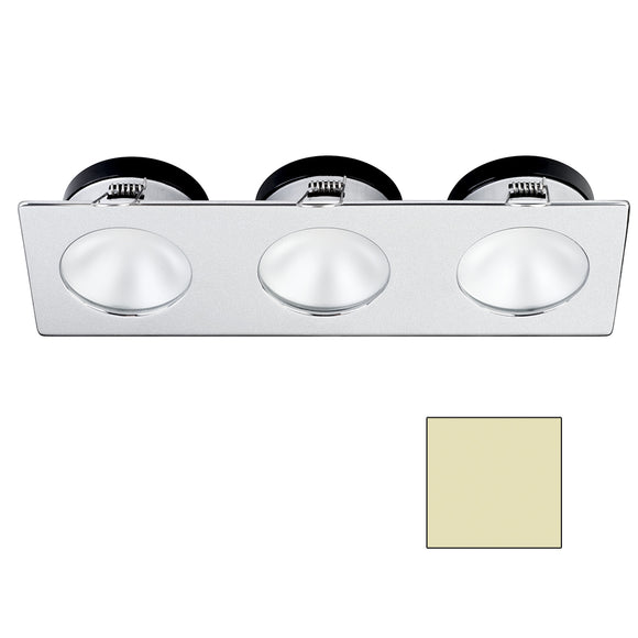i2Systems Apeiron A1110Z - 4.5W Spring Mount Light - Triple Round - Warm White - Brushed Nickel Finish [A1110Z-46CAB]