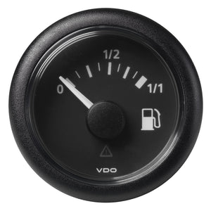 Veratron 52mm (2-1/16") ViewLine Fuel Tank Level Gauge - 0 to 1/1 - Black Dial  Round Bezel [A2C59514079]