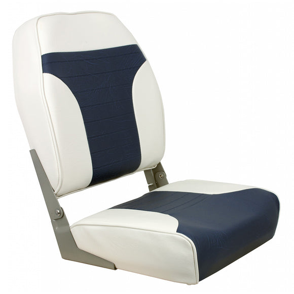 Springfield High Back Multi-Color Folding Seat - White/Blue [1040667]