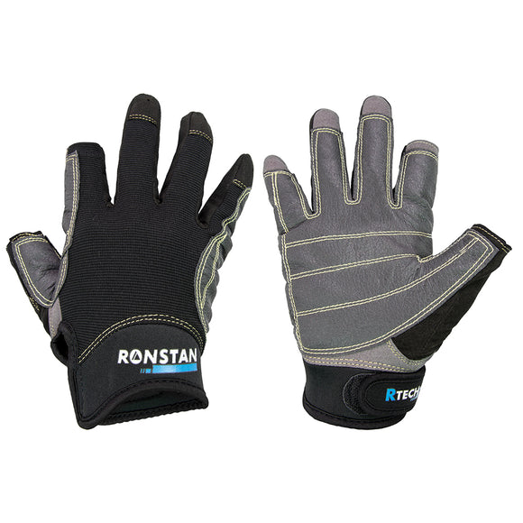 Ronstan Sticky Race Gloves - 3-Finger - Black - XS [CL740XS]