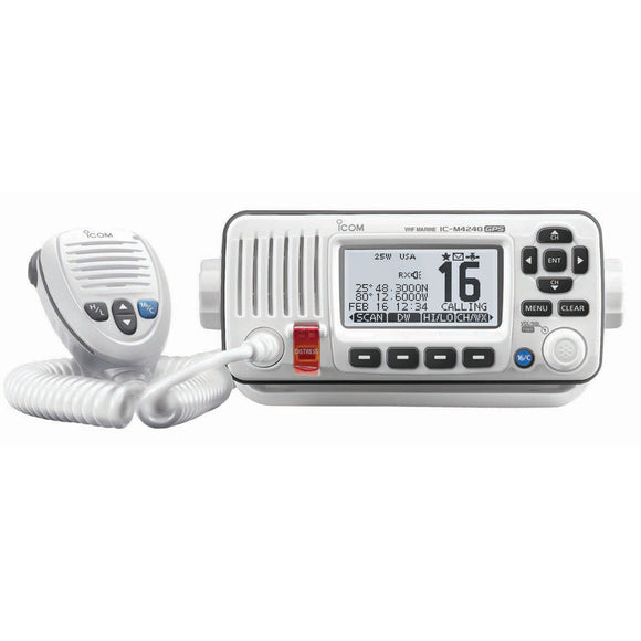 Icom M424G VHF Radio w/Built-In GPS - White [M424G 42]