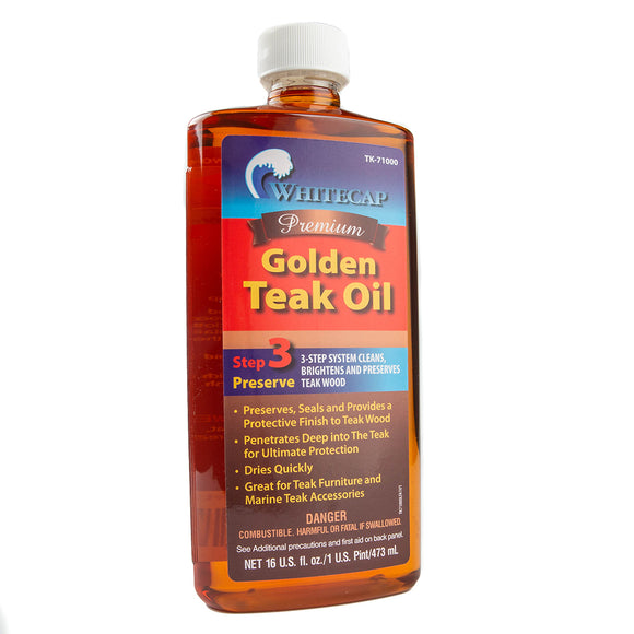 Whitecap Premium Golden Teak Oil - 16oz [TK-71000]