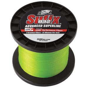 Sufix 832 Advanced Superline Braid - 10lb - Neon Green - 3500 yds [660-410L]