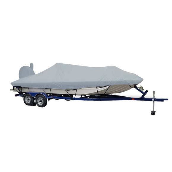 Carver Sun-DURA Extra Wide Series Styled-to-Fit Boat Cover f/18.5 Aluminum Modified V Jon Boats - Grey [71418XS-11]