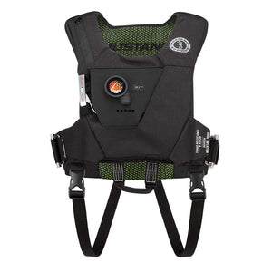 Mustang EP 38 Ocean Racing Hydrostatic Inflatable Vest - Black/Fluorescent Yellow/Green - Automatic/Manual [MD6284-263-0-202]