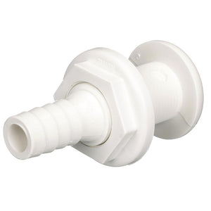 Attwood White Plastic Thru-Hull Fitting - 3/4" Inner Diameter [3873-3]
