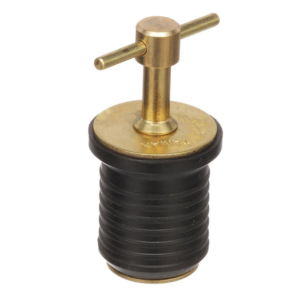 Attwood T-Handle Brass Drain Plug - 1