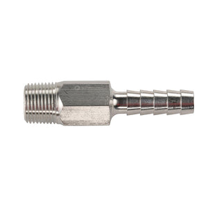 Universal Aluminum Fuel Hose Fitting - 3/8" NPT x 3/8" Barb - (Anti-Siphon Valve) [88FAS038-6]