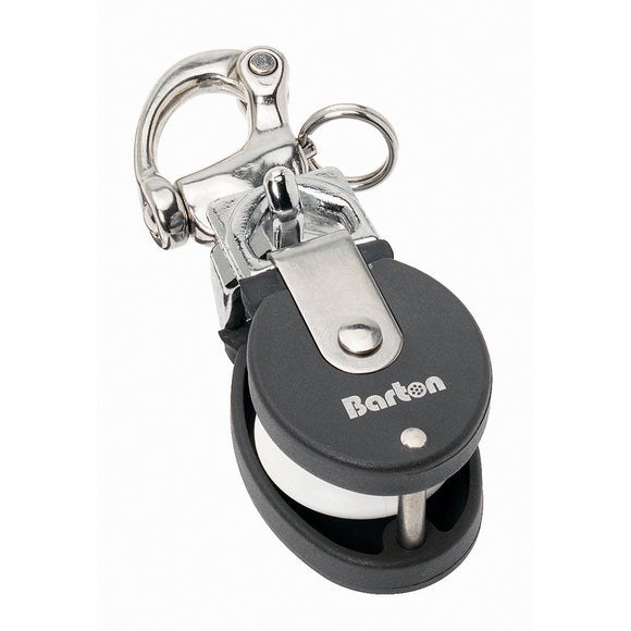 Barton Marine Size 2 Snatch Block w/Stainless Snap Shackle - 35mm Sheave [90301]